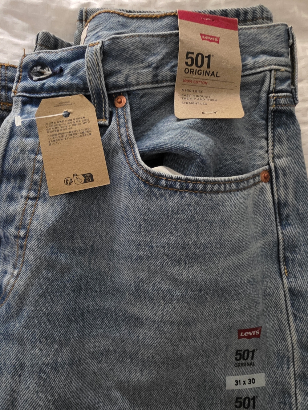 Levi's 501 Woman's High Rise Straight Leg Jeans 31x30 - Picture 4 of 5